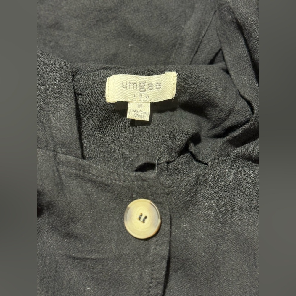 Umgee Black Button-Up Jacket - Picture 5 of 6